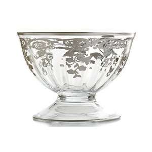  Arte Italica Vetro Silver Footed Bowl: Kitchen & Dining