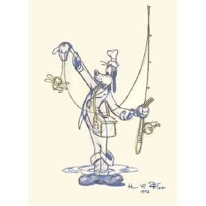  Fisherman Goofy by Walt Disney 20x28: Home & Kitchen