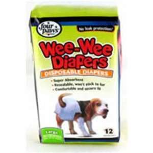    Four Paws Wee Wee Dog Diapers Large (12 diapers)