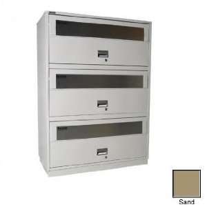 SentrySafe 1HD432 S 43 in. Insulated 3 Side Tab Lateral File   Sand 