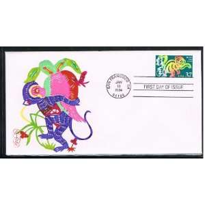   Monkey First Day Cover Cachet by Handmade Paper Cut: Office Products