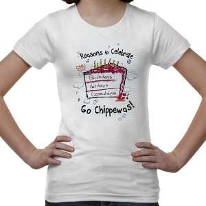  Central Michigan Chippewas Youth Celebrate T Shirt   White 
