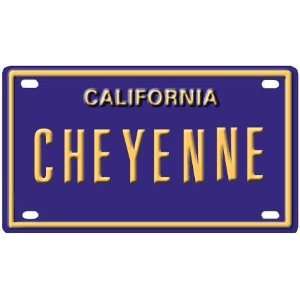   Cheyenne Mini Personalized California License Plate 