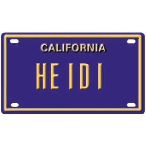    Heidi Mini Personalized California License Plate 