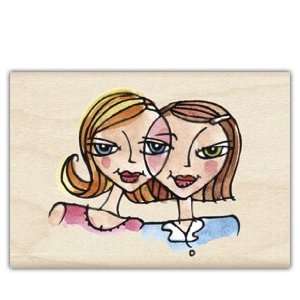  A Couple of Friends Wood Mounted Rubber Stamp Kitchen 