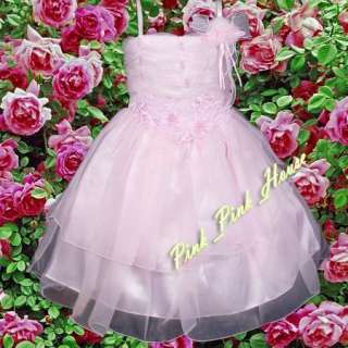 P100 30 Pink Pageant Party Flower Girls Dress 5T 6T  