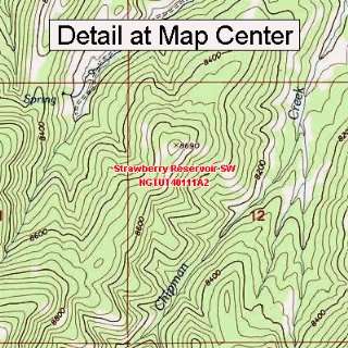 USGS Topographic Quadrangle Map   Strawberry Reservoir SW, Utah 