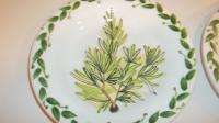 Botanical Herbs Hand Painted Set of Decorative Bowls  