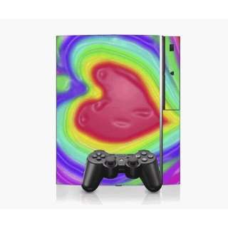 PS3 Playstation 3 Console Skin Decal Sticker  Rainbow Hearts
