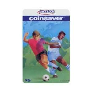 Collectible Phone Card: $5. World Sports: Soccer Card   Futbol   USED