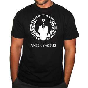 Anonymous PIPA SOPA ACTA V for Vendetta Hackers T shirt  