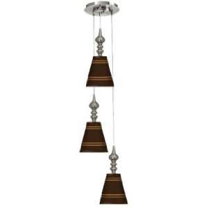  Saratoga Stripe 3 in 1 Metal Cone Giclee Pendant