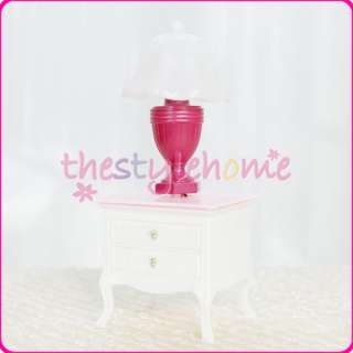   Set Bedside Cabinet Table Lamp w/ Lighting for Barbie Doll NEW  