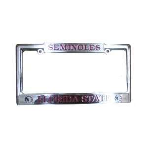 Florida State Seminoles CHROME License Plate Frame:  
