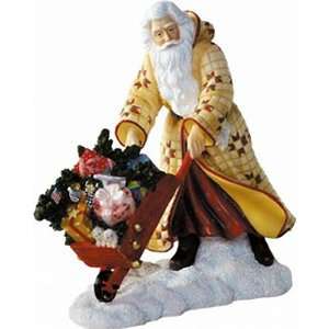  11375   Ltd Ed Santa With Wheelbarrow Of Toys Figurine 