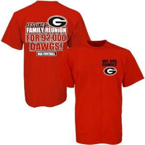    Georgia Bulldogs Red Family Reunion T shirt