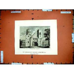 1787 St. Germains Priory Cornwall England Engraving:  Home 
