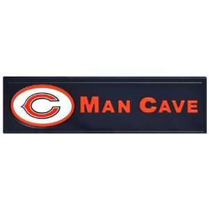 Chicago Bears Man Cave Wooden Bar Sign: Sports & Outdoors
