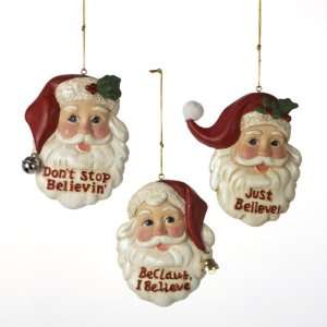   Claus Classics Just Believe Christmas Ornaments 4