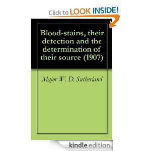 Blood stains, their detection and the determination of their source 