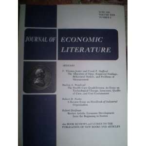  Journal of Economic Literature   June 1991 (Vol. XXIX 