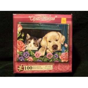  Open Window Kitty & Puppy Puzzle: Toys & Games