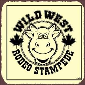   Cow Vintage Metal Art Western Cowboy Retro Tin Sign: Home & Kitchen