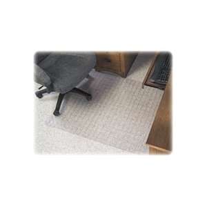   carpet backing. Chairmat features a textured top surface and beveled