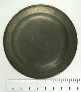 18TH CENTURY ENGLISH PEWTER PLATE BROWNE EQUESTRIAN  
