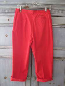 Burberry Golf red capri pants size US 6 UK 10  