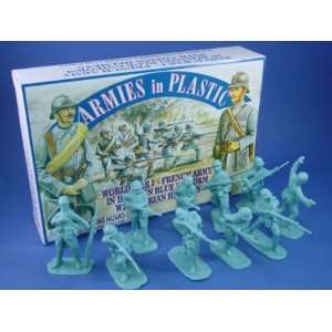   in Plastic 54mm WWI French Infantry 20 Figures in Blue Toys & Games