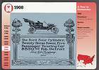 1908 FORD MODEL T AD Henry Ford Motor Co. HISTORY CARD  