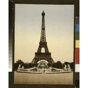  Vintage Travel Poster   Eiffel Tower full view looking 
