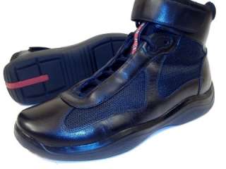 Prada Mens Black High Top Sneakers Dress Shoes Boots / Prada Size 8 