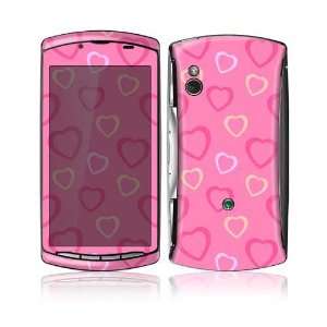  Sony Ericsson Xperia Play Decal Skin   Pink Hearts 