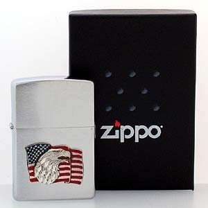  Patriotic Zippo Lighter  American Flag and Eagle: Home 