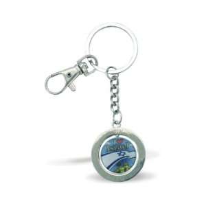  6 Centimeter Set of 5 Spinning Circular Keychains with I 