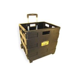 Bazic Folding Cart on Wheels with Lid Cover, 16 x 18 x 15 Inches (Case 