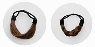 Synthetic Hair Ponytail Holders Scrunchies Elastic Tie band Ring 