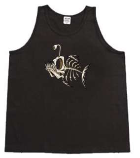 Fish Fishbones Tattoo style tank top Sleeveless T shirt  