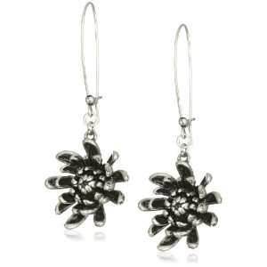 Jessica Simpson Botanica Silver Flower Earrings