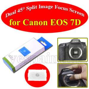 Dual 45° Split Image Focus Focusing Screen fr Canon 7D  