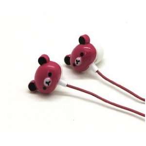    Cute New Style Rose Pink Bear Headphone/Earphone Electronics