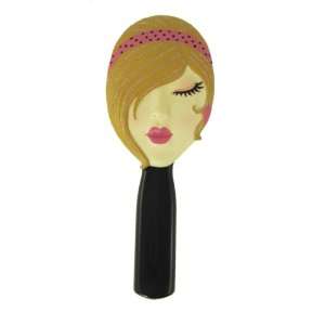    Stylish Hand Mirror Blonde Fuchsia Headband Jeweled 9L Beauty