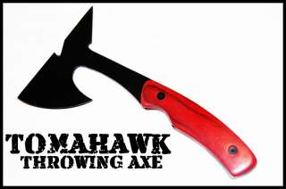   THROWING AXE SURVIVAL TACTICAL W/ CASE HATCHET WOOD HANDLE FREE SHIP