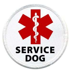  Medical Alert SERVICE DOG Symbol 3 inch Sew on Patch 