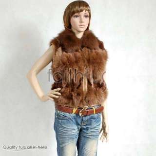 Real Fox Fur Vest/Gilet/Waist/Waistcoat/Jacket 2 color  
