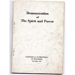  Demonstration of the Spirit and Power (9780950383903 
