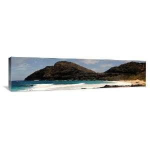 com Waves Below the Rocky Shoreline   Gallery Wrapped Canvas   Museum 