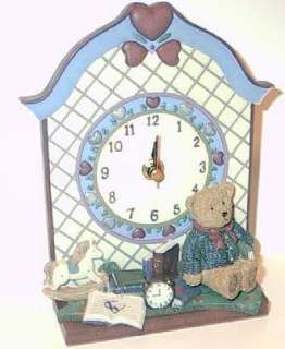 Teddy Bear Clock, Polyresin, NIB, Free Standing, Cute  